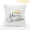 FENGRISE Cotton Linen Merry Christmas Cover Cushion - 45x45cm Size