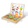 Wooden Multifunction Children Animal Puzzle Writing Magnetic Drawing Board