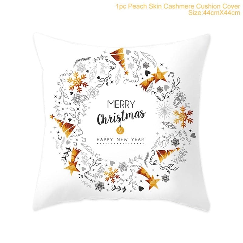 FENGRISE Cotton Linen Merry Christmas Cover Cushion - 45x45cm Size