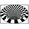 Load image into Gallery viewer, black and white optical illusion rug online - papaliving