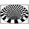 black and white optical illusion rug online - papaliving