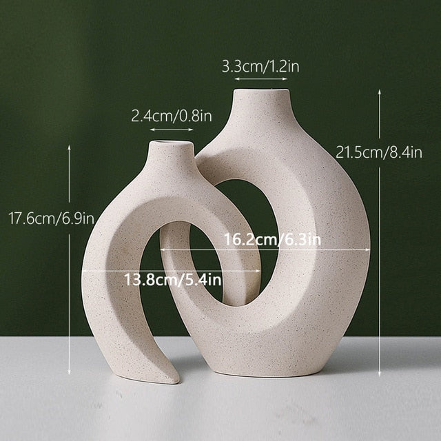 Nordic Ceramic Interlock Vase