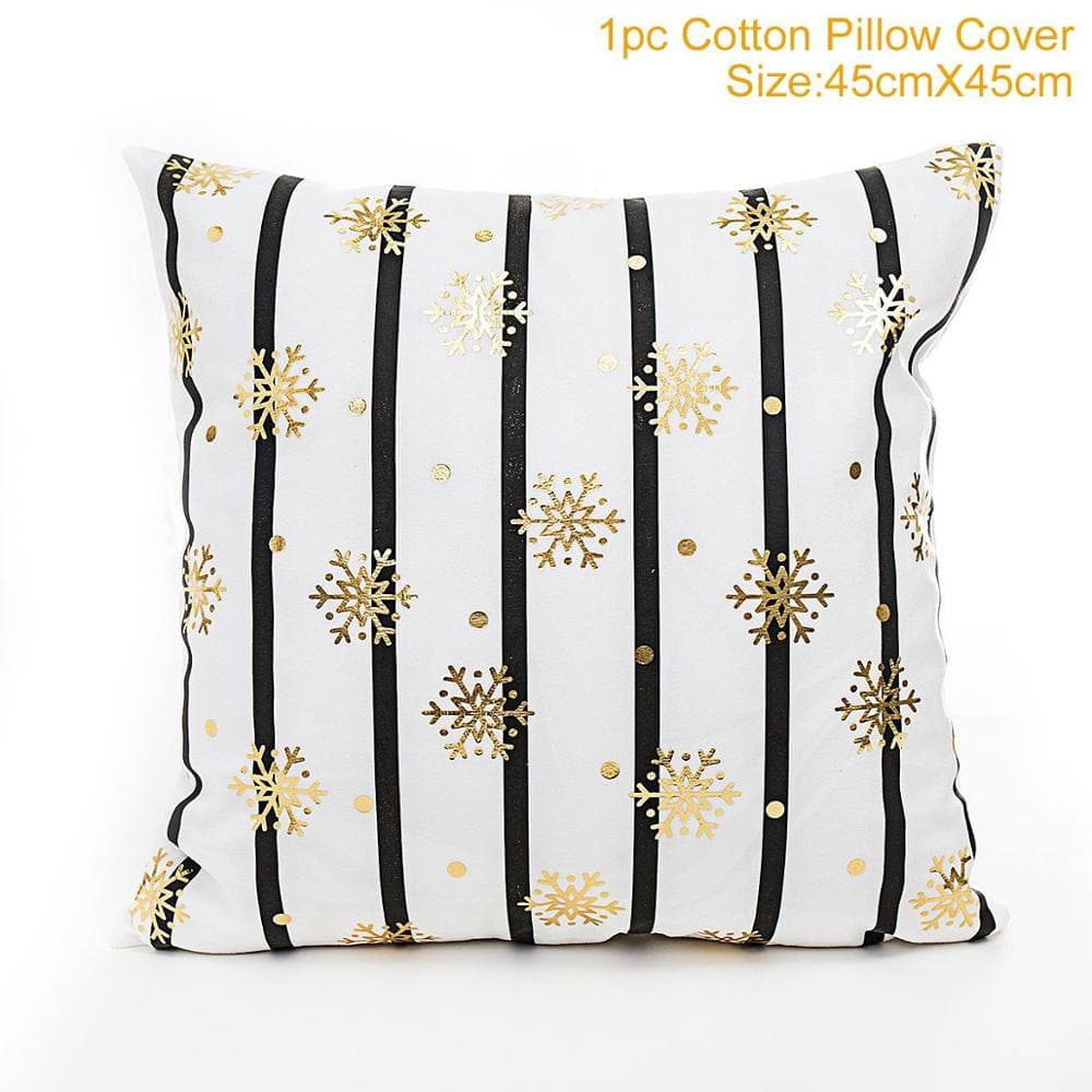 FENGRISE Cotton Linen Merry Christmas Cover Cushion - 45x45cm Size