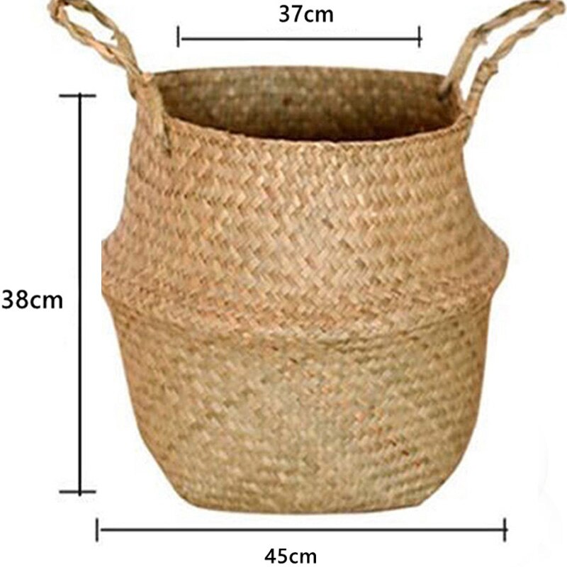 Seagrass Flower Pot Basket - Hanging Planter Garden Flower Vase