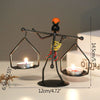 Metal Candlesticks Holders - Abstract Character Sculptures Candle Holders