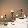Metal Candlesticks Holders - Abstract Character Sculptures Candle Holders