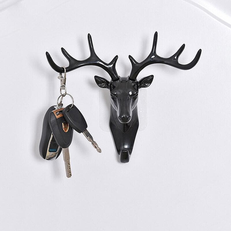 Vintage Deer Head Antler Wall Hooks