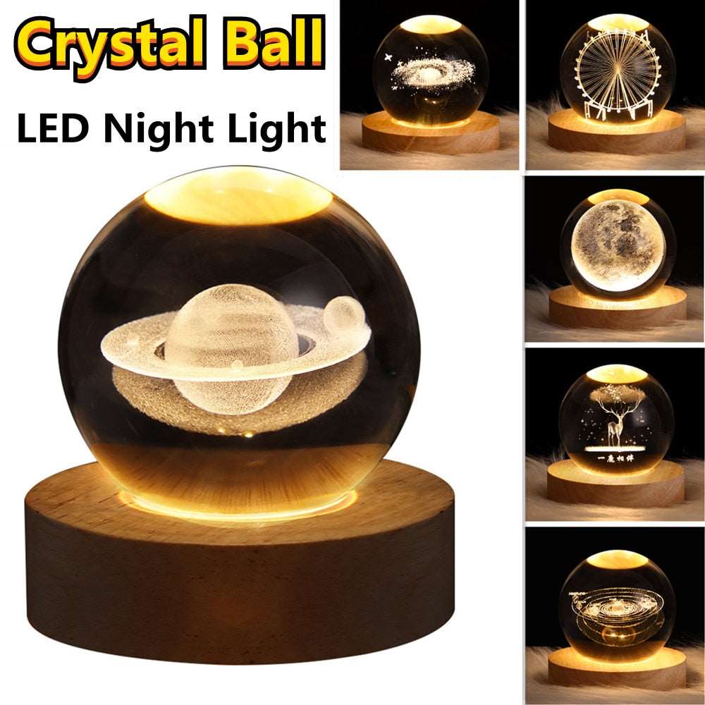 3D Laser Engraved Balls Lamp