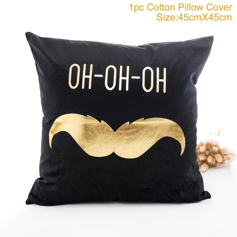 FENGRISE Cotton Linen Merry Christmas Cover Cushion - 45x45cm Size