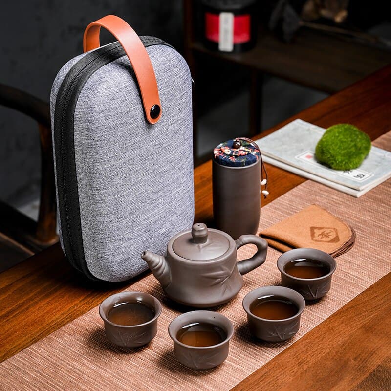 traveling tea set - travel tea set with case - papaliving