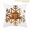 FENGRISE Cotton Linen Merry Christmas Cover Cushion - 45x45cm Size