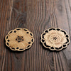 Wood Placemat Coaster Kitchen Table Bowl Mat Durable Hand Woven Insulation Coffee Cup Coaster Tea Ceremony Accessoriess Supplies