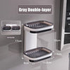 Wall Mounted Stacked Soap holder - Gray Color Double Layer