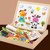 Wooden Multifunction Children Animal Puzzle Writing Magnetic Drawing Board