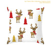 FENGRISE Cotton Linen Merry Christmas Cover Cushion - 45x45cm Size