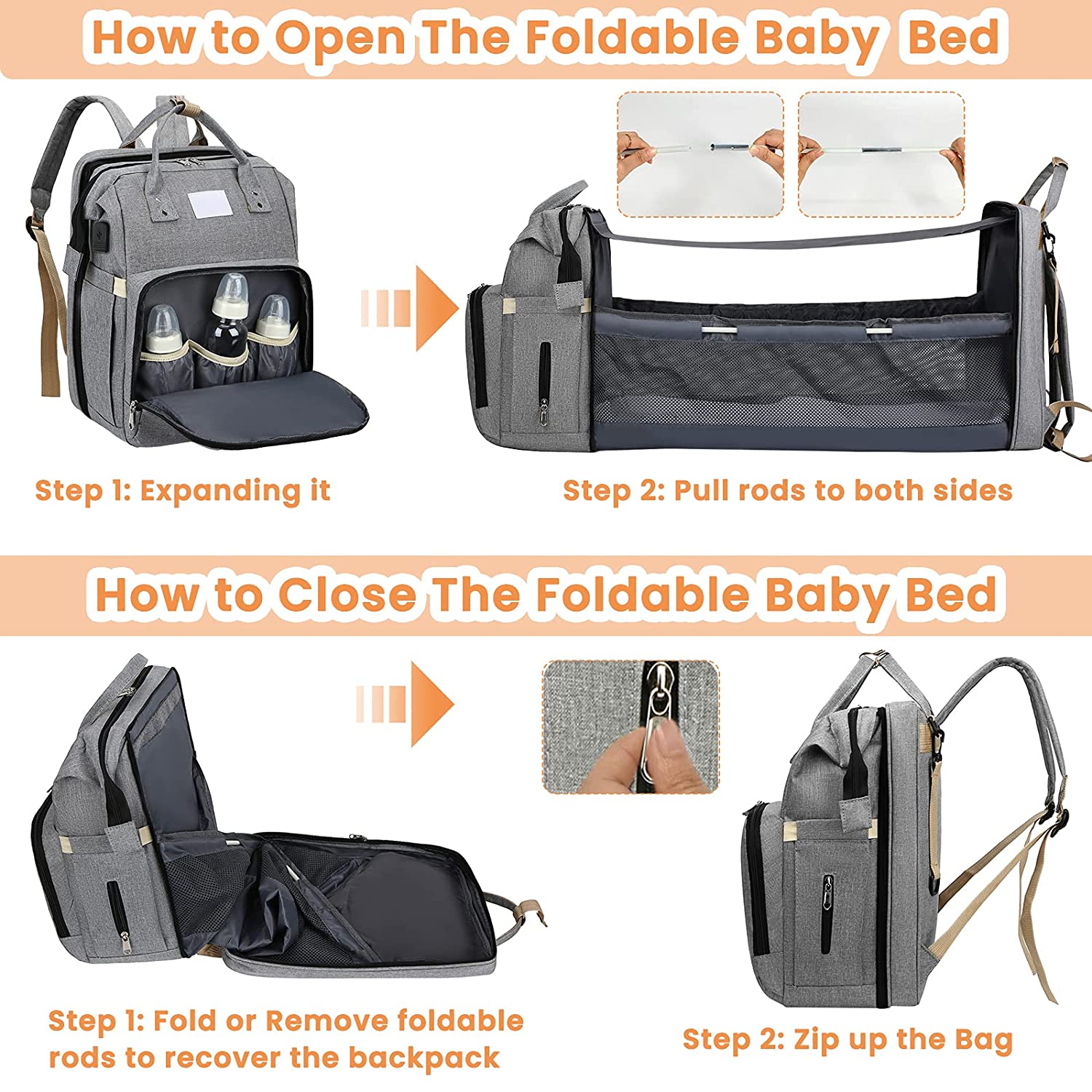 Buy Portable Baby Bed Online at PapaLiving