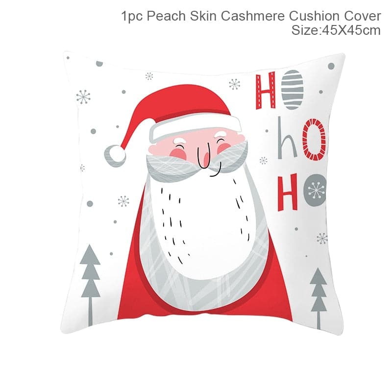 FENGRISE Cotton Linen Merry Christmas Cover Cushion - 45x45cm Size