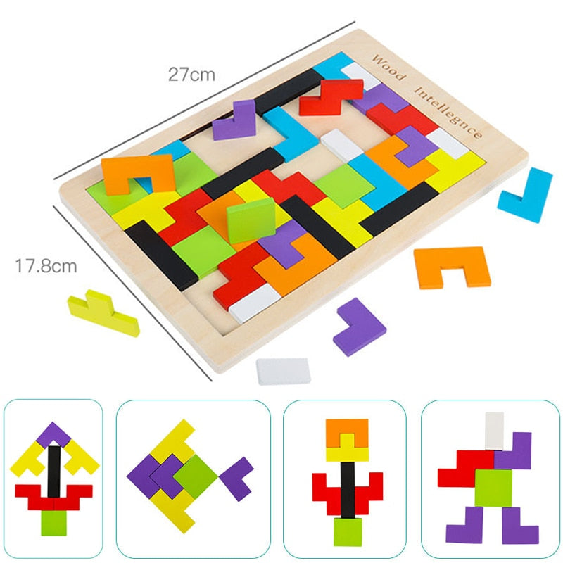  Montessori Wooden Toys Rainbow Blocks for Kids - PapaLiving