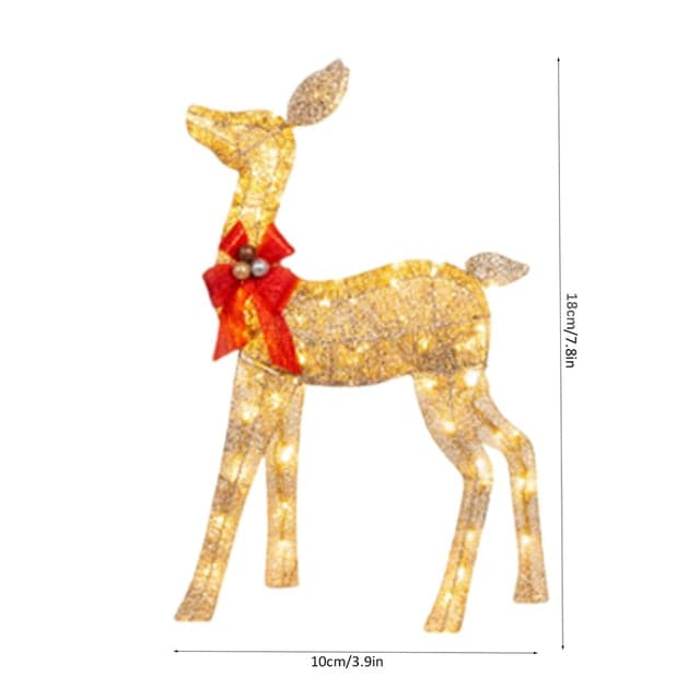 Deer Christmas Decor LED Light Glowing Desktop Ornament