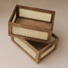 Vintage Solid Wood Storage Basket Bamboo Storage Box Desktop Toys Books Wooden Storage Box Home Organization and Storage
