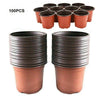 100pcs 90mm Grow Box Fall Resistant Tray For Home Garden Plant Pot Nursery Flower Pots