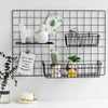 Hanging Rack Wall Display Art Storage Box Basket Mesh Shelf Rack Holder Organizer