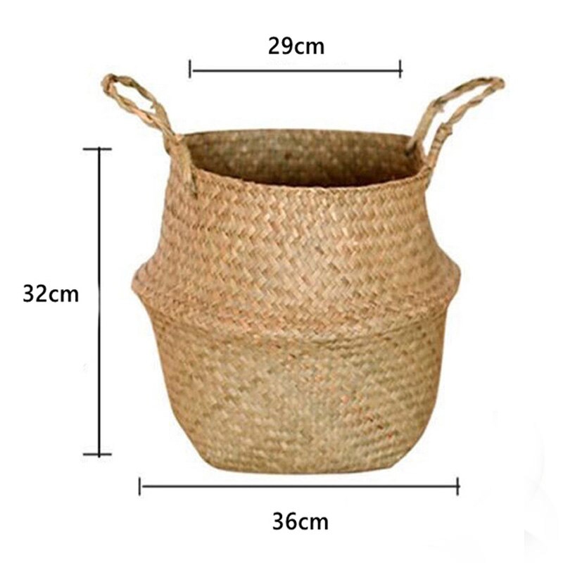 Seagrass Flower Pot Basket - Hanging Planter Garden Flower Vase