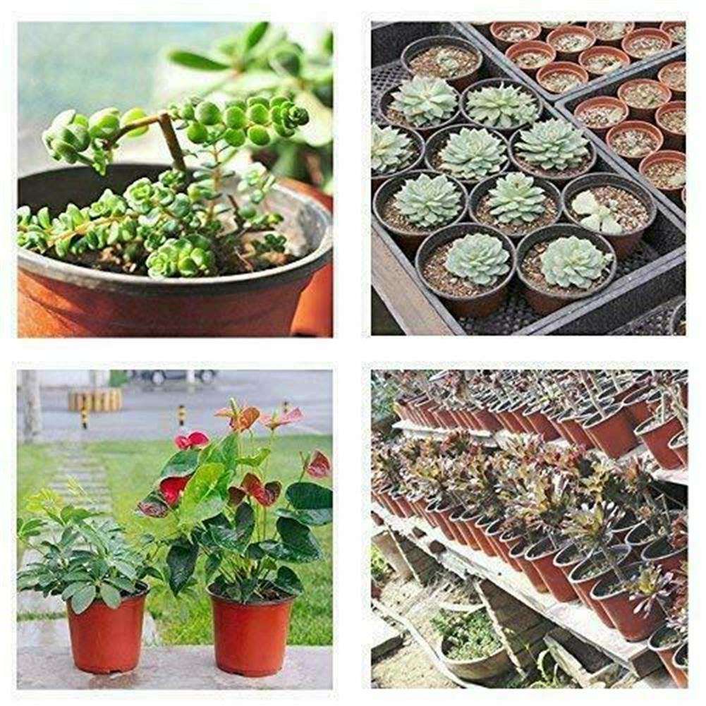 100pcs 90mm Grow Box Fall Resistant Tray For Home Garden Plant Pot Nursery Flower Pots