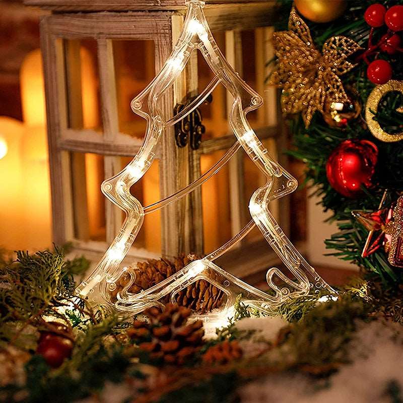 Christmas Suction Cup Light Window Backdrop Decoration For Indoor