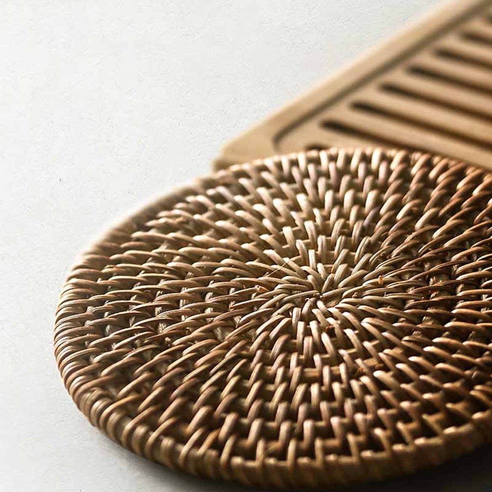 Bamboo Tea Serving Tray Vintage Wooden Partitioned Dish Breakfast Table Cup Plates Board Office Decorative Ceremony Dishes Plate