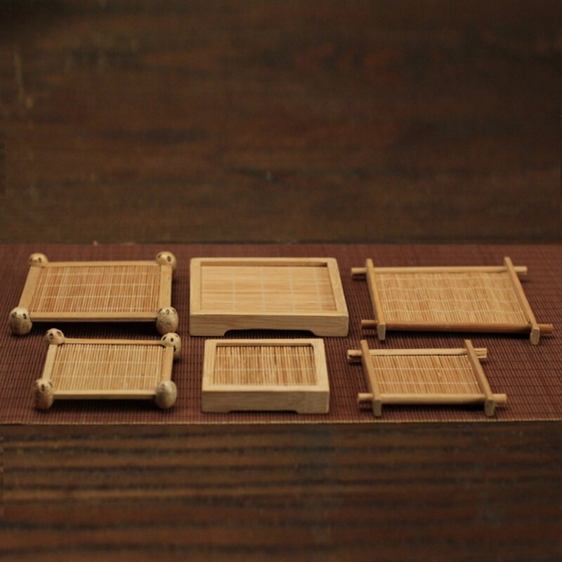 Japanese-style Tea Cup Pad Placemats Insulation Durable Manual Square Tea Pad Teapot Coaster Table Pad Holder Decor