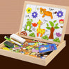 Wooden Multifunction Children Animal Puzzle Writing Magnetic Drawing Board