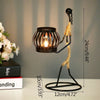 Metal Candlesticks Holders - Abstract Character Sculptures Candle Holders