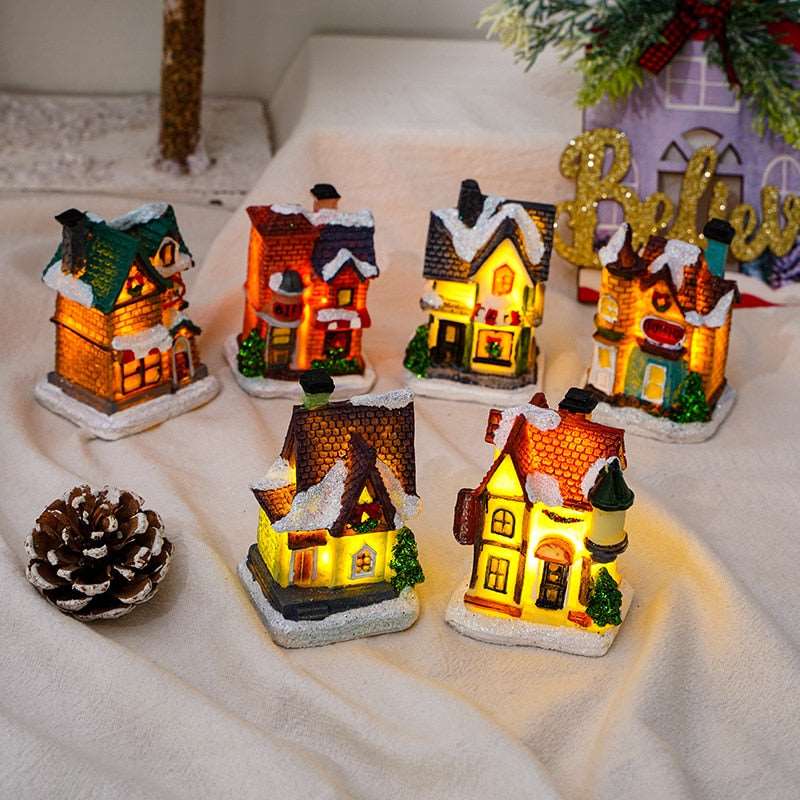 Christmas Light House kerstdorp Christmas village For Home - Xmas Gifts Christmas Ornaments