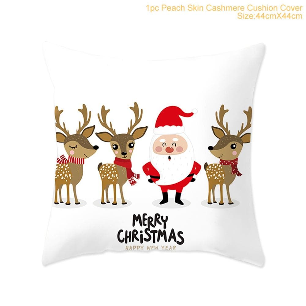 FENGRISE Cotton Linen Merry Christmas Cover Cushion - 45x45cm Size