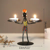 Metal Candlesticks Holders - Abstract Character Sculptures Candle Holders