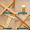 Cross Bamboo Flower Stand Home Balcony Living Room Shelf Floor-to-ceiling Bamboo Flower Pot Small Shelf